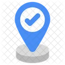 Localizacao Verificada Direcao GPS Ícone