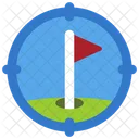 Localizador De Bandeira De Golfe Telemetro De Golfe Telemetro Ícone