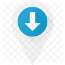 Down Pin Geolocation Icon