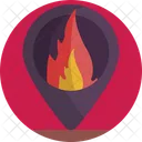 Location Pin Fire Icon