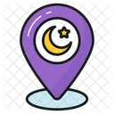 Location Pin Crescent Icon