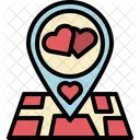 Location Pin Heart Icon