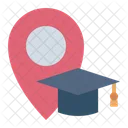 Location Pin Graduate Icon