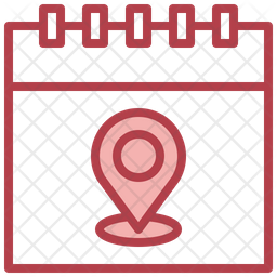 Location Calendar Icon - Download in Dualtone Style
