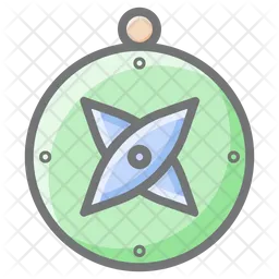 Location Compass Flag Icon