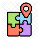 Location Coordination Puzzle Icon