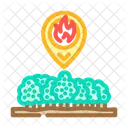 Location Forest Fire Icon