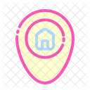 Location home or hotel pin  Icon
