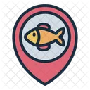 Location Fishing Pin Icon