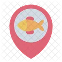 Location Fishing Pin Icon