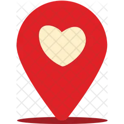 Location Icon With Love  Icon