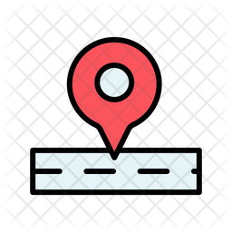 Location Mark Icon - Download in Colored Outline Style