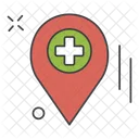 Navigation Pin Hospital Icon