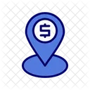 Location Pin Map Currency Icon
