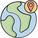 Location Pin Map Worldwide Global Icon