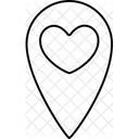 Location Pin Heart  Icon