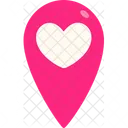 Location Pin Heart  Icon