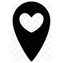 Location Pin Heart Love Valentine Icon