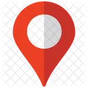 Location Pin Red And White Map Pointer Pin Icon