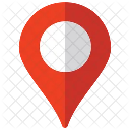 Location pin red and white  Icon