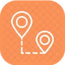 Location Pins Location Pointer Travel Distance Icon