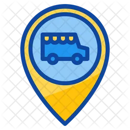 Location-place-parking-van-street-food-truck  Icon