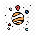 Location Point On Planet Gps Location Icon