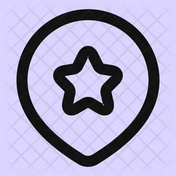 Location Star Flag Icon