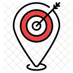 Location Target Icon - Download in Colored Outline Style