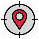 Location Targetting Location Target Map Digital アイコン