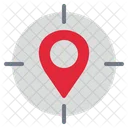 Location Targetting Location Target Map Digital アイコン