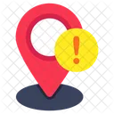 Location Warning Location Error Location Alert Icon