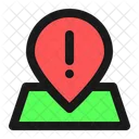 Location Warning Warning Pin Icon