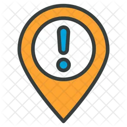 Location Warning Flag Icon