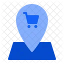 Location With Cart  Icon