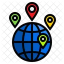 Locations Earth World Icon