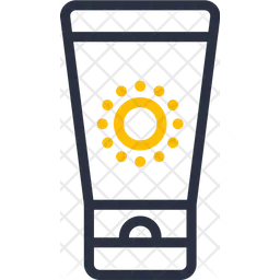 Loción solar para la piel  Icono