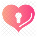 Lock Love Heart Icon