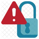 Lock Key Caution Icon