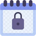 Lock Calendar Time And Date Icon
