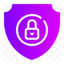 Lock Shield Cyber Security Icon