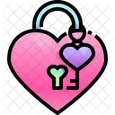 Lock And Key Heart Lock Heart Key Icon