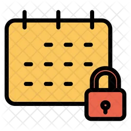 Lock Calendar  Icon