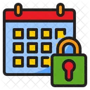 Lock Calendar  Icon