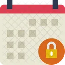 Lock Calendar  Icon