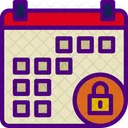 Lock Calendar Event Calendar Icon