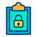 Clipboard Lock Protected Document Icon