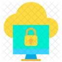 Cloud Computer Lock Icon
