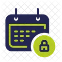 Lock Date Calendar Day Icône