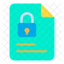 Page File Lock Document Icon